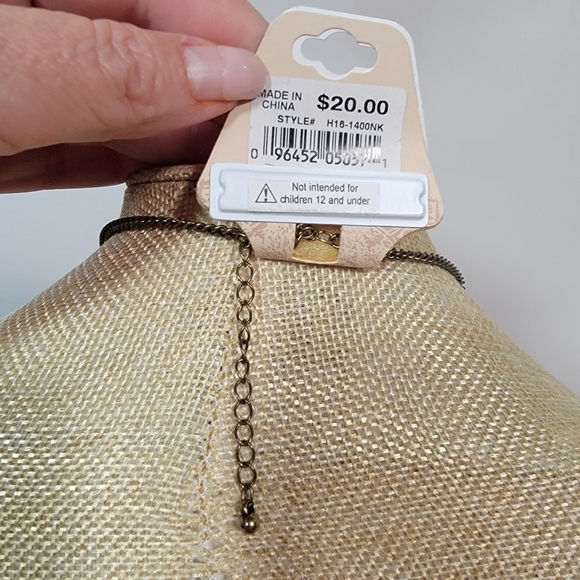 NEW Decree Boho Necklace Metal Loops and chain statement Bib Necklace - Picture 6 of 17